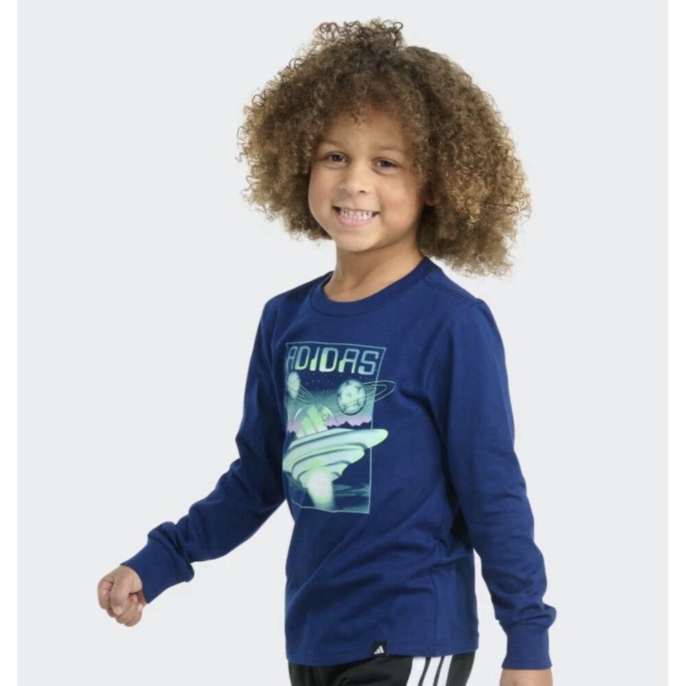 Adidas Boys Long Sleeve TEE Size 7